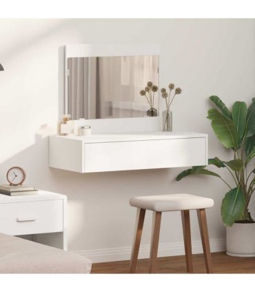 vidaXL Dressing Table White 83 x 40 x 70 cm Engineered Wood — Model: without led