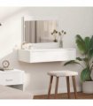 vidaXL Dressing Table White 83 x 40 x 70 cm Engineered Wood — Model: without led