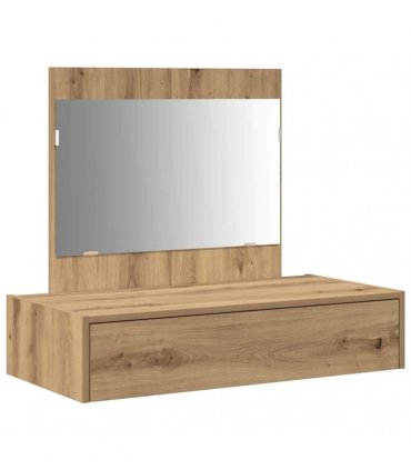 vidaXL Dressing Table Brown 83 x 40 x 70 cm Engineered Wood — Colour: Artisan oak, Model: without led