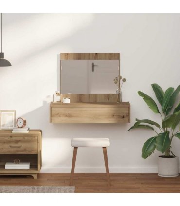 vidaXL Dressing Table Brown 83 x 40 x 70 cm Engineered Wood — Colour: Artisan oak, Model: without led