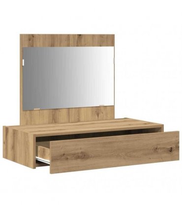 vidaXL Dressing Table Brown 83 x 40 x 70 cm Engineered Wood — Colour: Artisan oak, Model: without led