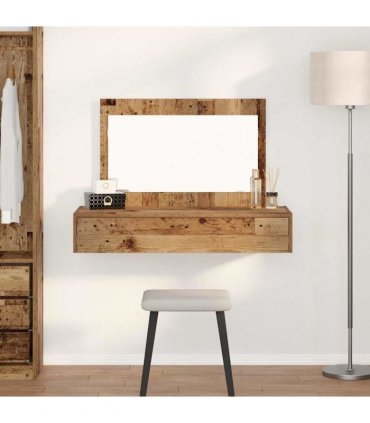 vidaXL Dressing Table Brown 100 x 40 x 70 cm Engineered Wood — Colour: Old wood, Model: without led