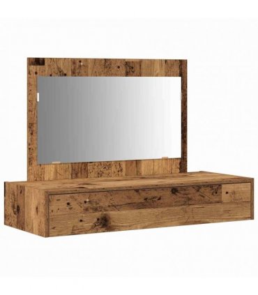 vidaXL Dressing Table Brown 100 x 40 x 70 cm Engineered Wood — Colour: Old wood, Model: without led