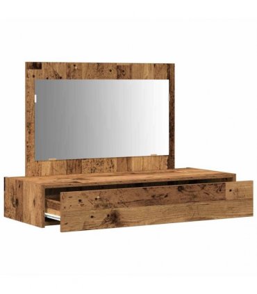 vidaXL Dressing Table Brown 100 x 40 x 70 cm Engineered Wood — Colour: Old wood, Model: without led