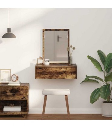 vidaXL Dressing Table Brown 60 x 40 x 70 cm Engineered Wood — Colour: Smoked oak, Model: without led