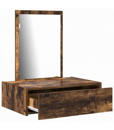 vidaXL Dressing Table Brown 60 x 40 x 70 cm Engineered Wood — Colour: Smoked oak, Model: without led