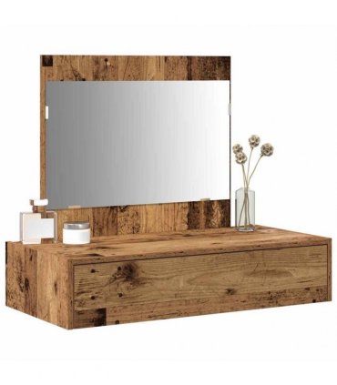 vidaXL Dressing Table Brown 83 x 40 x 70 cm Engineered Wood — Colour: Old wood, Model: without led