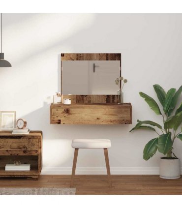 vidaXL Dressing Table Brown 83 x 40 x 70 cm Engineered Wood — Colour: Old wood, Model: without led