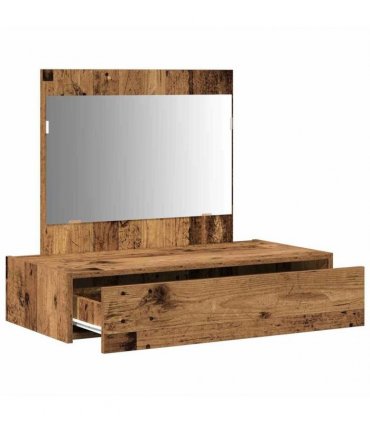 vidaXL Dressing Table Brown 83 x 40 x 70 cm Engineered Wood — Colour: Old wood, Model: without led