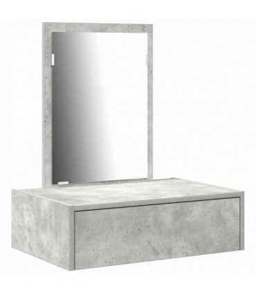 vidaXL Dressing Table with Drawer Grey 60 x 40 x 70 cm Engineered Wood — Colour: Concrete grey, Model: without led