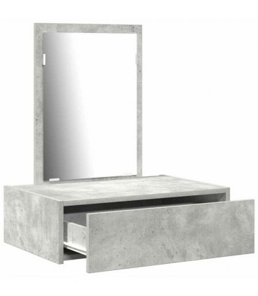 vidaXL Dressing Table with Drawer Grey 60 x 40 x 70 cm Engineered Wood — Colour: Concrete grey, Model: without led