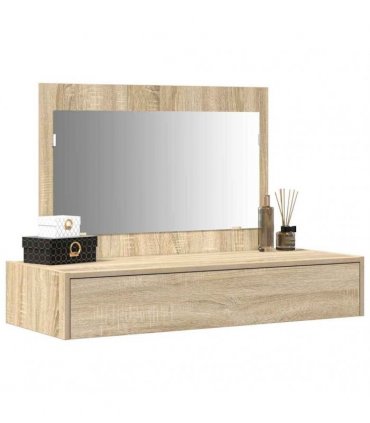vidaXL Dressing Table Brown 100 x 40 x 70 cm Engineered Wood — Colour: Sonoma oak, Model: without led