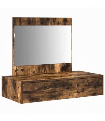vidaXL Dressing Table Brown 83 x 40 x 70 cm Engineered Wood — Colour: Smoked oak, Model: without led