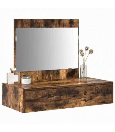 vidaXL Dressing Table Brown 83 x 40 x 70 cm Engineered Wood — Colour: Smoked oak, Model: without led