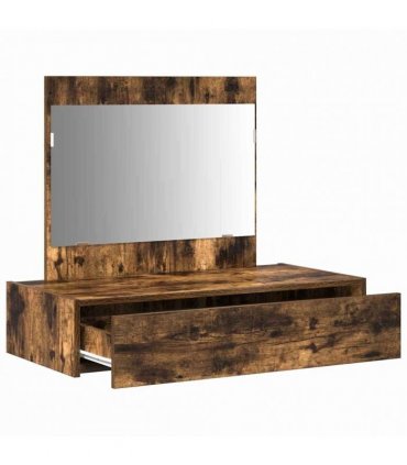 vidaXL Dressing Table Brown 83 x 40 x 70 cm Engineered Wood — Colour: Smoked oak, Model: without led