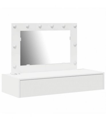vidaXL Dressing Table White 100 x 40 x 70 cm Engineered Wood — Model: with led