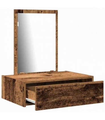 vidaXL Dressing Table Brown 60 x 40 x 70 cm Engineered Wood — Colour: Old wood, Model: without led