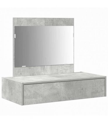 vidaXL Dressing Table with Drawer Grey 83 x 40 x 70 cm Engineered Wood — Colour: Concrete grey, Model: without led