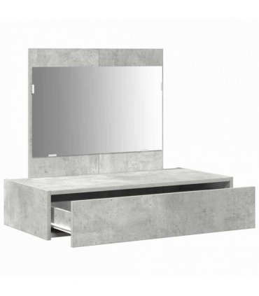 vidaXL Dressing Table with Drawer Grey 83 x 40 x 70 cm Engineered Wood — Colour: Concrete grey, Model: without led