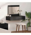 vidaXL Dressing Table Black 83 x 40 x 70 cm Engineered Wood — Colour: Black oak, Model: without led