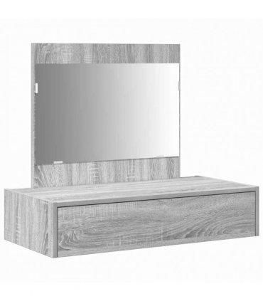 vidaXL Dressing Table with Drawer Grey 83 x 40 x 70 cm Engineered Wood — Colour: Grey sonoma, Model: without led