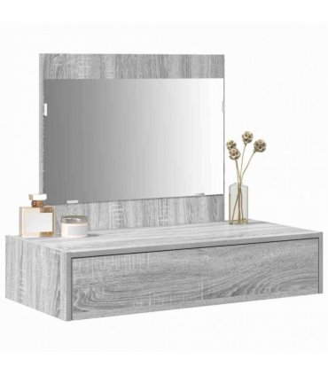 vidaXL Dressing Table with Drawer Grey 83 x 40 x 70 cm Engineered Wood — Colour: Grey sonoma, Model: without led