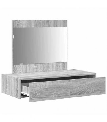 vidaXL Dressing Table with Drawer Grey 83 x 40 x 70 cm Engineered Wood — Colour: Grey sonoma, Model: without led