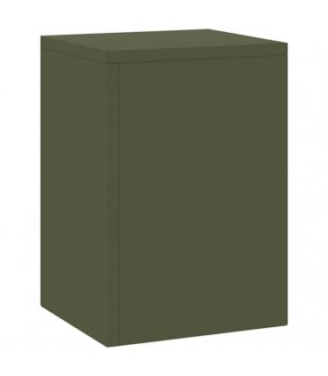 vidaXL Plant Stand 2 pcs Olive green 24 x 24 x 35 cm Steel — Model: 2x (35 cm)