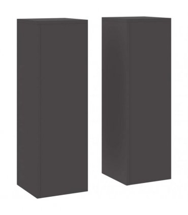 vidaXL Plant Stand 2 pcs Black 24 x 24 x 75 cm Steel — Model: 2x (75 cm)