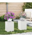 vidaXL Plant Stand 2 pcs White 24 x 24 x 35 cm Steel — Model: 2x (35 cm)