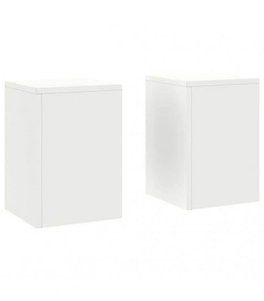 vidaXL Plant Stand 2 pcs White 24 x 24 x 35 cm Steel — Model: 2x (35 cm)