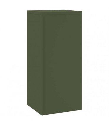 vidaXL Plant Stand 2 pcs Olive green 24 x 24 x 55 cm Steel — Model: 2x (55 cm)