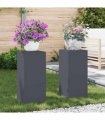 vidaXL Plant Stand 2 pcs Anthracite 24 x 24 x 55 cm Steel — Model: 2x (55 cm)