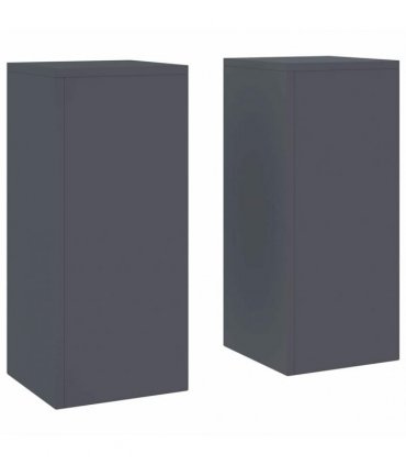 vidaXL Plant Stand 2 pcs Anthracite 24 x 24 x 55 cm Steel — Model: 2x (55 cm)