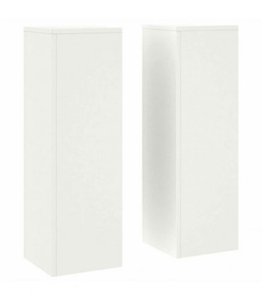vidaXL Plant Stand 2 pcs White 24 x 24 x 75 cm Steel — Model: 2x (75 cm)