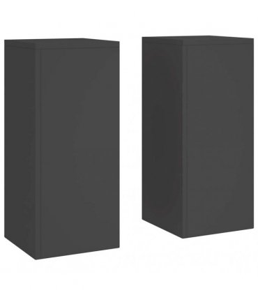 vidaXL Plant Stand 2 pcs Black 24 x 24 x 55 cm Steel — Model: 2x (55 cm)