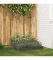vidaXL Garden Planter Olive Green 90 x 90 x 35 cm Cold-rolled Steel