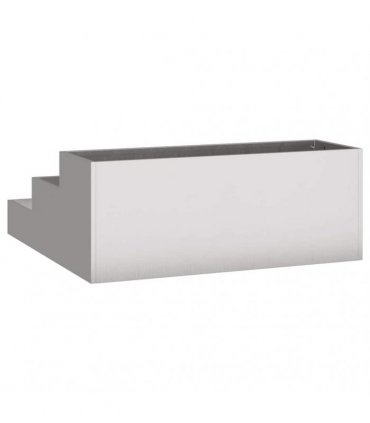 vidaXL Garden Planter Silver 90 x 90 x 35 cm Stainless Steel