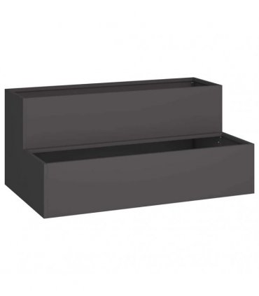 vidaXL Garden Planter Black 100 x 60 x 45 cm Cold-rolled Steel