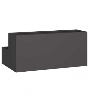 vidaXL Garden Planter Black 100 x 60 x 45 cm Cold-rolled Steel