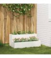 vidaXL Garden Planter White 100 x 60 x 45 cm Cold-rolled Steel
