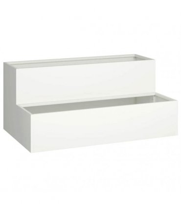 vidaXL Garden Planter White 100 x 60 x 45 cm Cold-rolled Steel