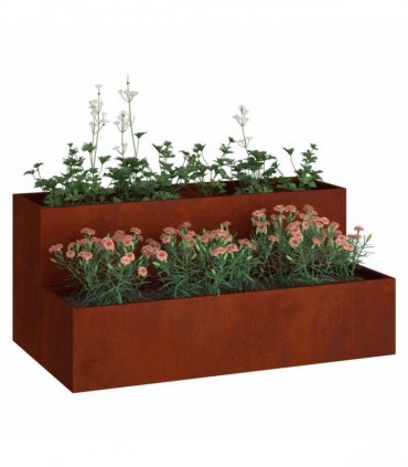 vidaXL Garden Planter Rusty 100 x 60 x 45 cm Weathering Steel