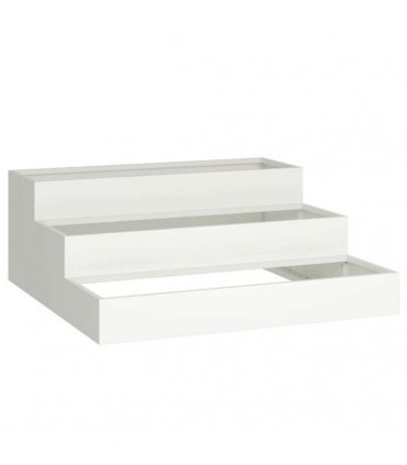 vidaXL Garden Planter White 90 x 90 x 35 cm Cold-rolled Steel