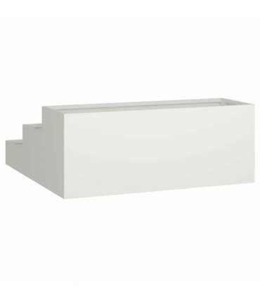 vidaXL Garden Planter White 90 x 90 x 35 cm Cold-rolled Steel