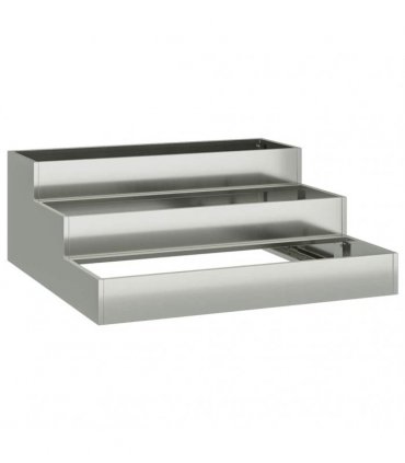 vidaXL Garden Planter Silver 90 x 90 x 35 cm Galvanised Steel