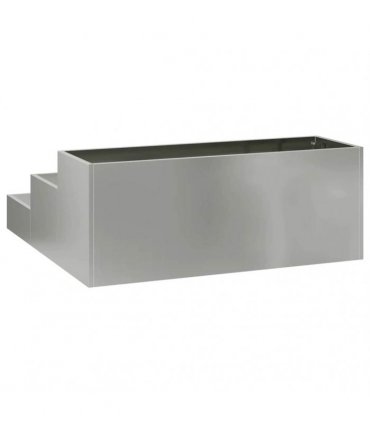 vidaXL Garden Planter Silver 90 x 90 x 35 cm Galvanised Steel