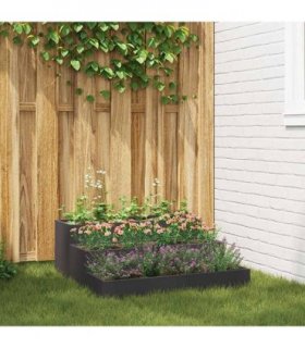 vidaXL Garden Planter Black 90 x 90 x 35 cm Cold-rolled Steel