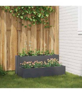 vidaXL Garden Planter Anthracite 100 x 60 x 45 cm Cold-rolled Steel
