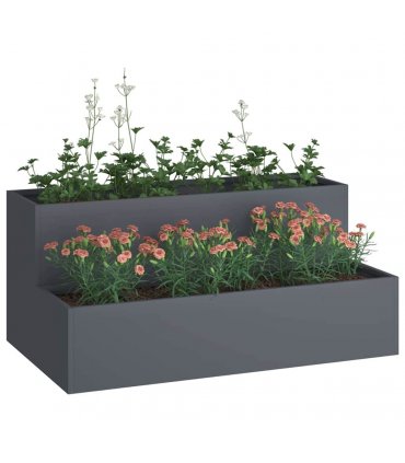 vidaXL Garden Planter Anthracite 100 x 60 x 45 cm Cold-rolled Steel